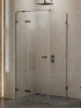 NEW TRENDY Kabina prysznicowa 90x80x200 Avexa Gunmetal Brushed pojedyncze drzwi EXK-3325/EXK-3355